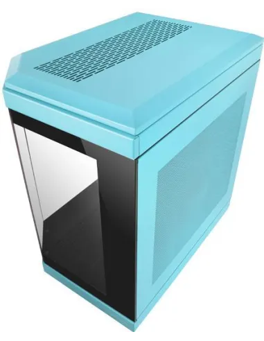 Mars Gaming MC-3T Semitorre ATX Triple Cristal Templado 3x Slots PCI Verticales USB-C 3.0 Azul