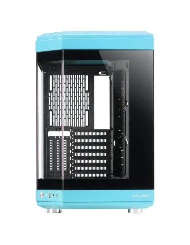 Mars Gaming MC-3T Semitorre ATX Triple Cristal Templado 3x Slots PCI Verticales USB-C 3.0 Azul