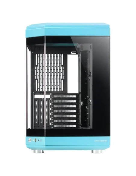 Mars Gaming MC-3T Semitorre ATX Triple Cristal Templado 3x Slots PCI Verticales USB-C 3.0 Azul