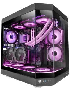 Mars Gaming MC-3T Semitorre ATX Triple Cristal Templado 3x Slots PCI Verticales USB-C 3.0 Negra-ICACSM0772