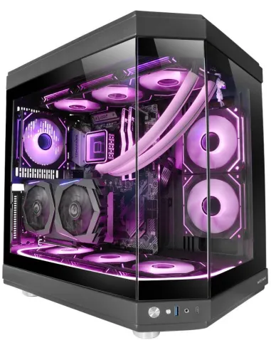 Mars Gaming MC-3T Semitorre ATX Triple Cristal Templado 3x Slots PCI Verticales USB-C 3.0 Negra