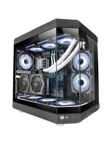 Mars Gaming MC-3T Semitorre ATX Triple Cristal Templado 3x Slots PCI Verticales USB-C 3.0 Negra