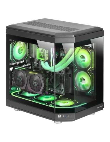 Mars Gaming MC-3T Semitorre ATX Triple Cristal Templado 3x Slots PCI Verticales USB-C 3.0 Negra