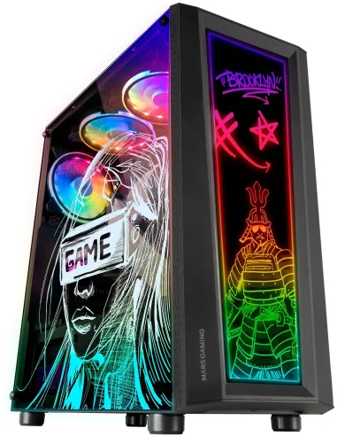 Mars Gaming MC-ART FRGB Cristal Templado USB 3.0 Negra