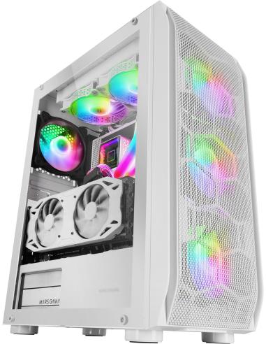 Mars Gaming MC-KX ARGB Cristal Templado USB 3.0 Blanca