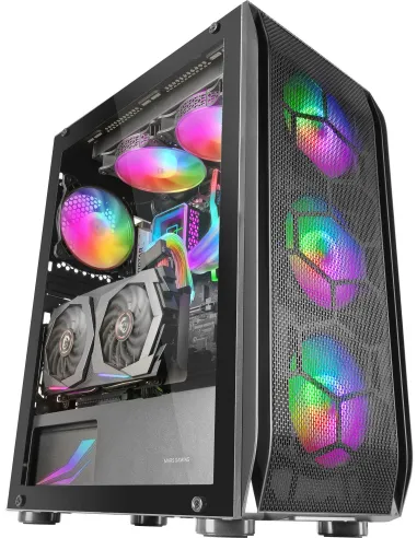 Mars Gaming MC-KX ARGB Cristal Templado USB 3.0 Negra