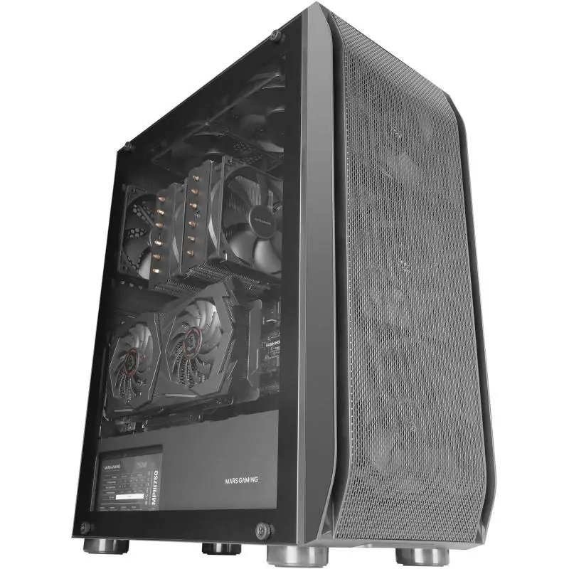 Mars Gaming MC-PRO2 Cristal Templado USB 3.0 Negra