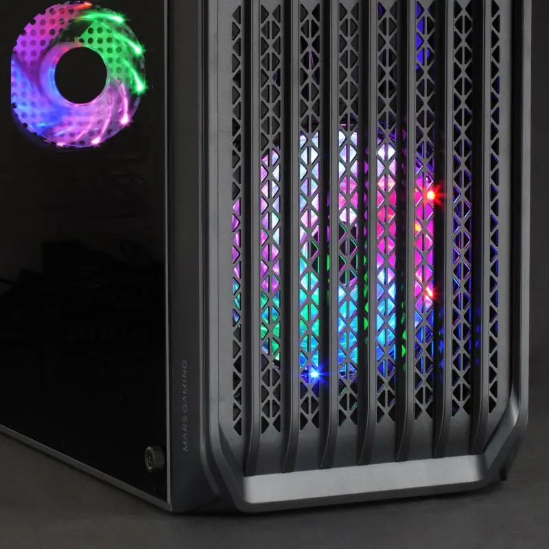 Mars Gaming MC-S2 Mini Torre Micro-ATX FRGB USB 3.0 con Ventana Negro