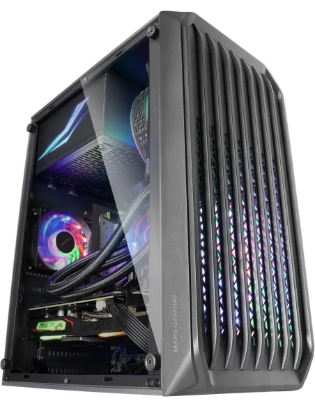 Mars Gaming MC-S2 Mini Torre Micro-ATX FRGB USB 3.0 con Ventana Negro