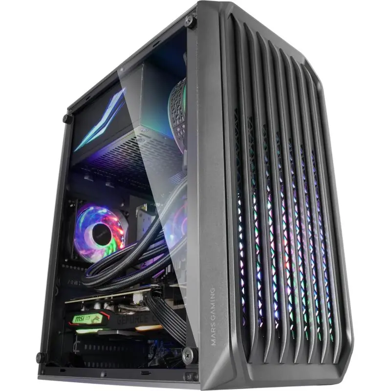 Mars Gaming MC-S2 Mini Torre Micro-ATX FRGB USB 3.0 con Ventana Negro