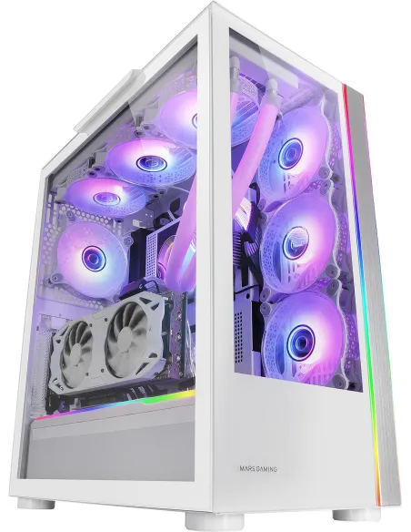 Mars Gaming MC-Ultra Torre Custom XXL Cristal Templado USB 3.0 ARGB Blanca