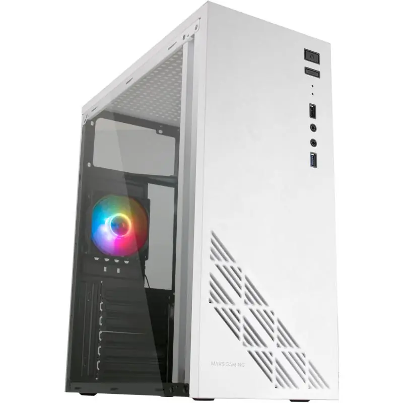 Mars Gaming MC100W Cristal Acrílico USB 3.0 FRGB Blanco