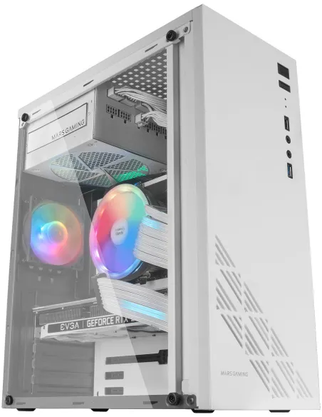 Mars Gaming MC100W Cristal Acrílico USB 3.0 FRGB Blanco