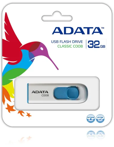 Adata C008 32GB USB 2.0 Blanco/Azul