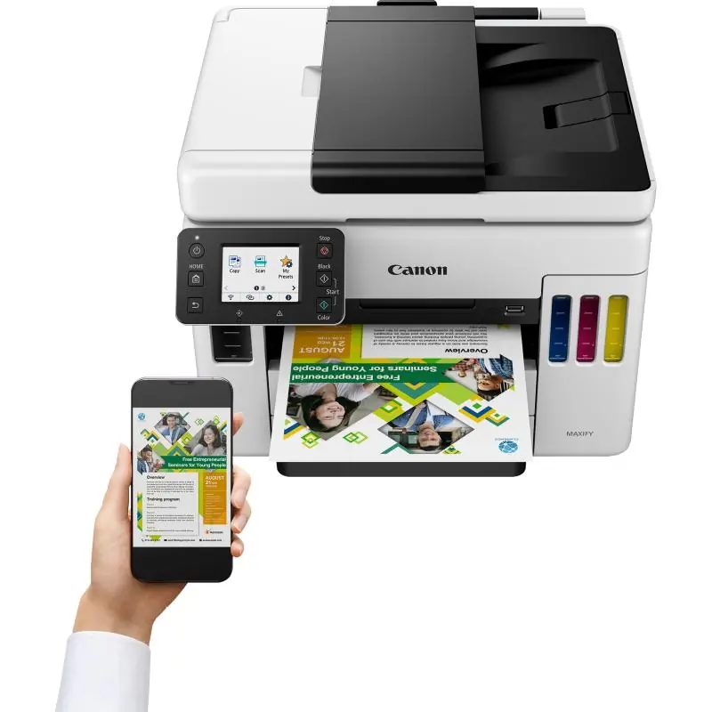 Canon Maxify GX7050 Impresora de Tinta Multifunción Color WiFi Blanca