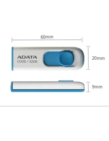 Adata C008 64GB USB 2.0 Blanco/Azul