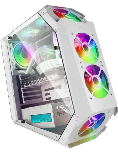 Mars Gaming MC51 Cristal Templado USB 3.0 Blanca