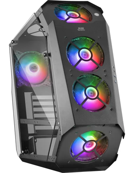 Mars Gaming MC51 Cristal Templado USB 3.0 Negra