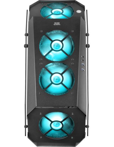 Mars Gaming MC51 Cristal Templado USB 3.0 Negra