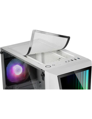 Mars Gaming MC777 Infinity Mirror Cristal Templado USB 3.0 aRGB Blanca