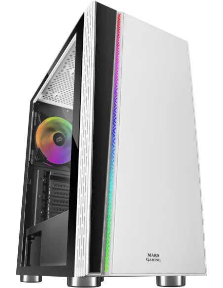 Mars Gaming MC8 Cristal Templado USB 3.1 Blanca