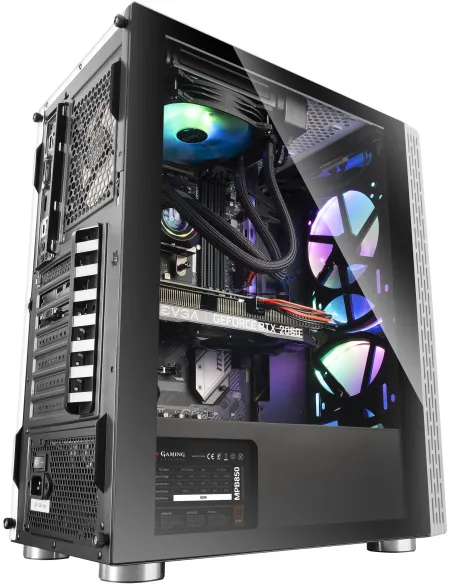 Mars Gaming MC8 Cristal Templado USB 3.1 Blanca