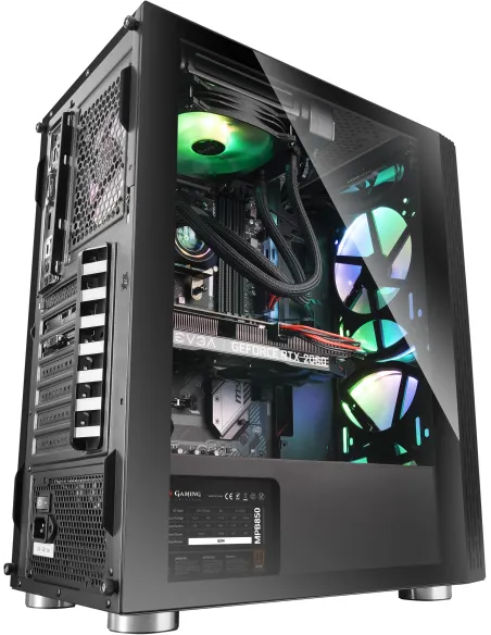 Mars Gaming MC8 Cristal Templado USB 3.1 Negra