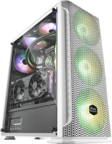 Mars Gaming MCEX Premium Mesh ARGB USB 3.0 Blanca