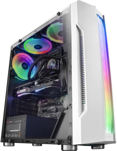 Mars Gaming MCK Cristal Templado RGB USB 3.0 Blanca