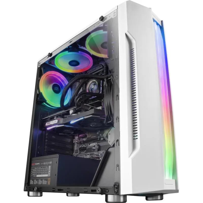 Mars Gaming MCK Cristal Templado RGB USB 3.0 Blanca