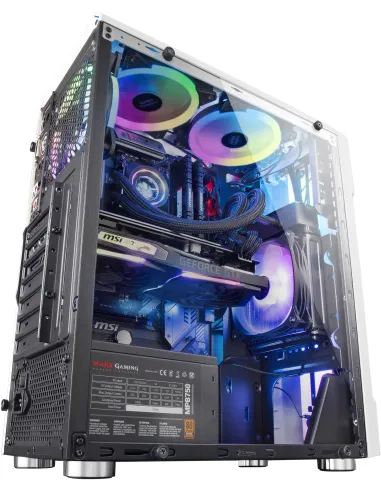 Mars Gaming MCK Cristal Templado RGB USB 3.0 Blanca