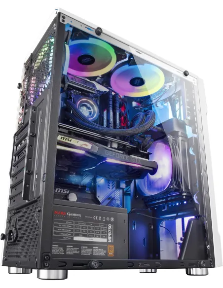 Mars Gaming MCK Cristal Templado RGB USB 3.0 Blanca