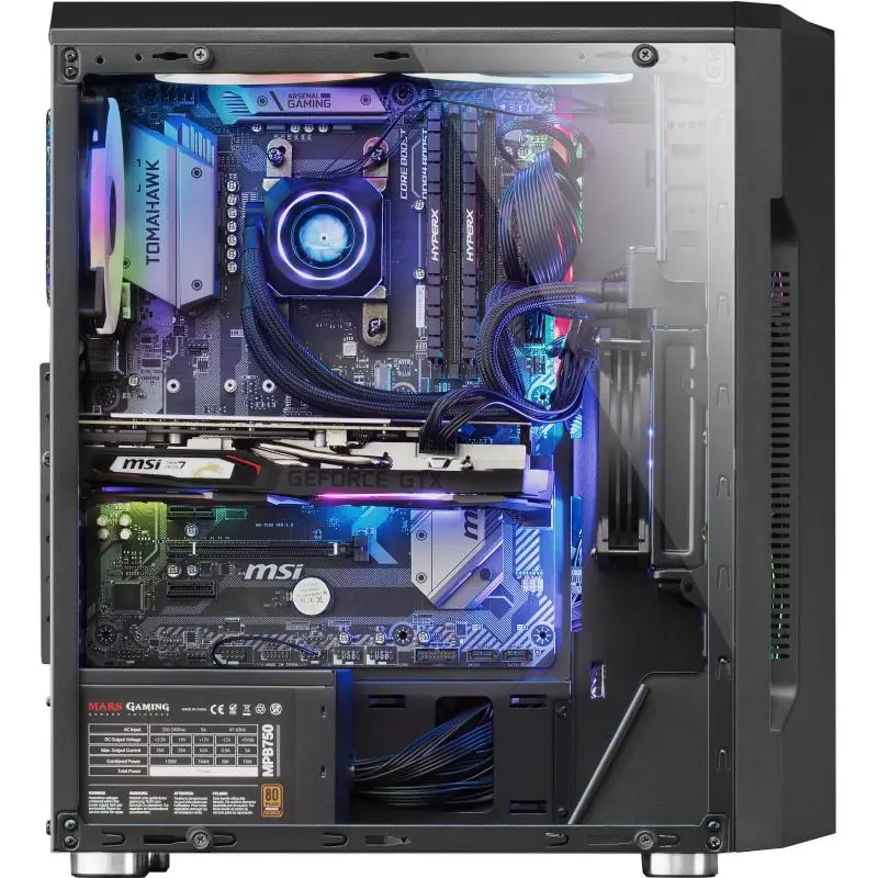 Mars Gaming MCK Cristal Templado RGB USB 3.0 Negra