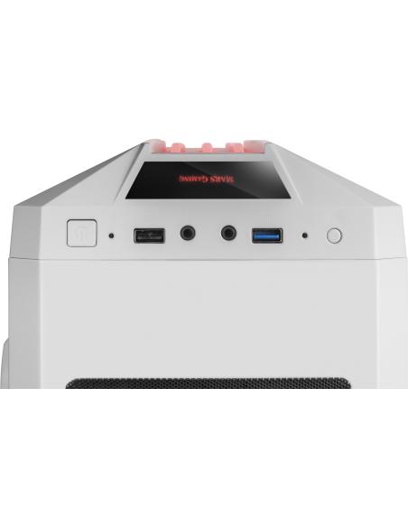 Mars Gaming MCK Cristal Templado RGB USB 3.0 Blanca