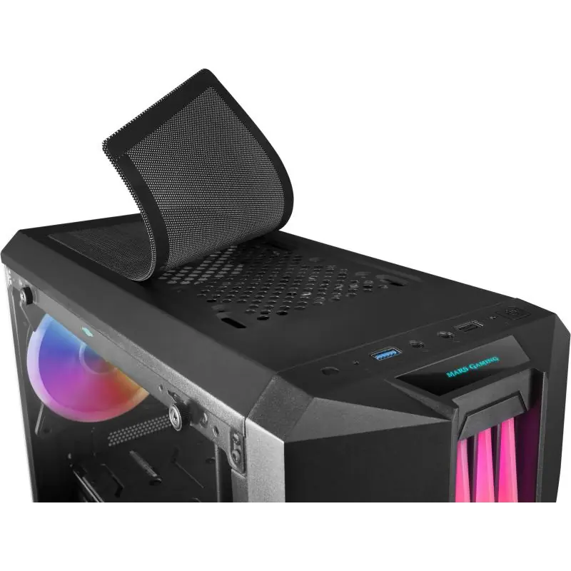 Mars Gaming MCK Cristal Templado RGB USB 3.0 Negra