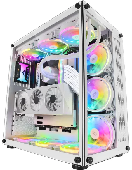 Mars Gaming MCV Doble Ventana Cristal Templado USB 3.0 Blanca