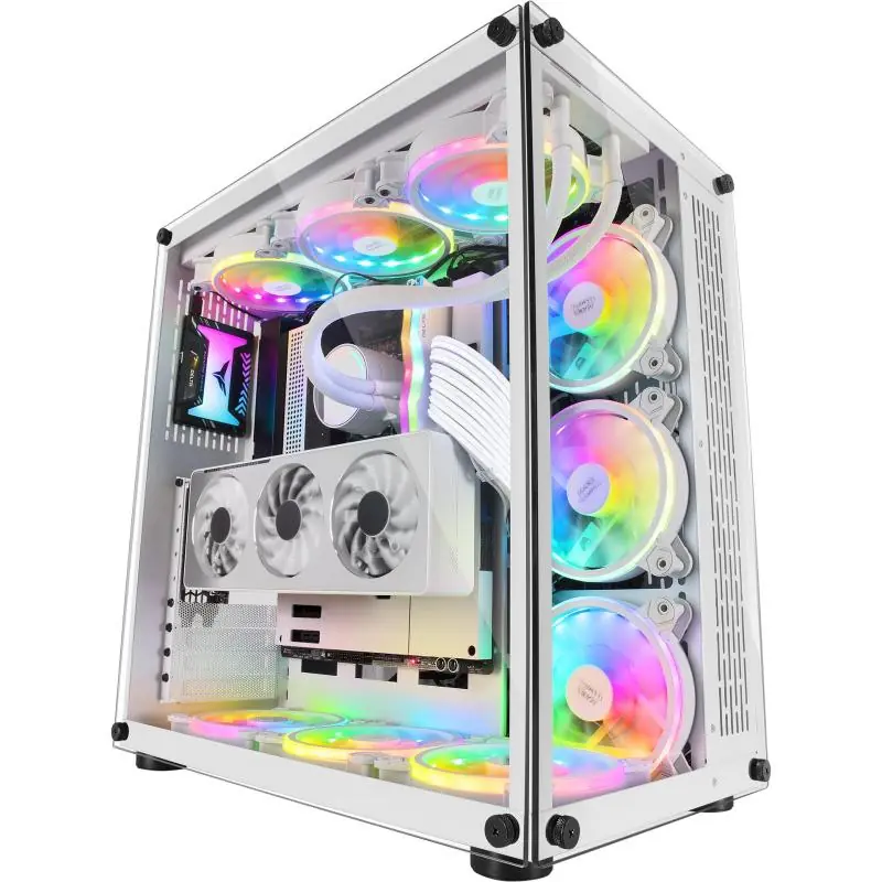 Mars Gaming MCV Doble Ventana Cristal Templado USB 3.0 Blanca