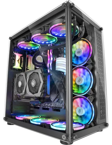 Mars Gaming MCV Doble Ventana Cristal Templado USB 3.0 Negra