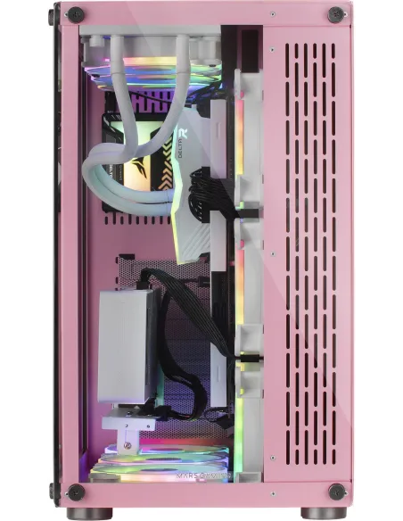Mars Gaming MCV Doble Ventana Cristal Templado USB 3.0 Rosa