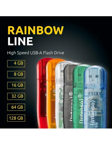 Intenso Rainbow Line 16GB USB 2.0 Negro