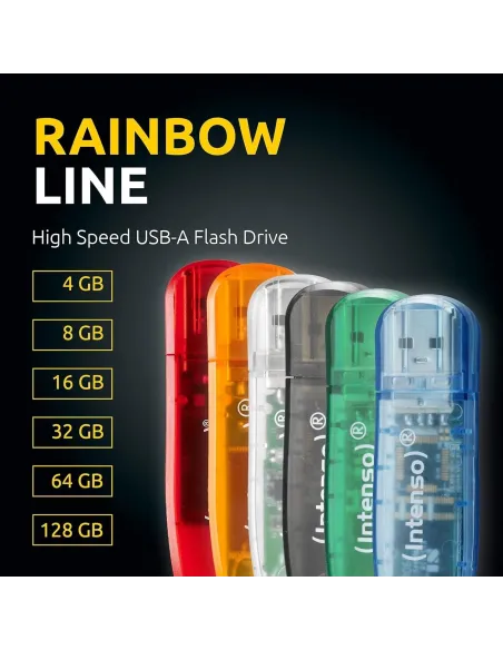 Intenso Rainbow Line 16GB USB 2.0 Negro