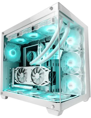Mars Gaming MCV4 XXL Premium E-ATX Cristal Templado Edición Blanca