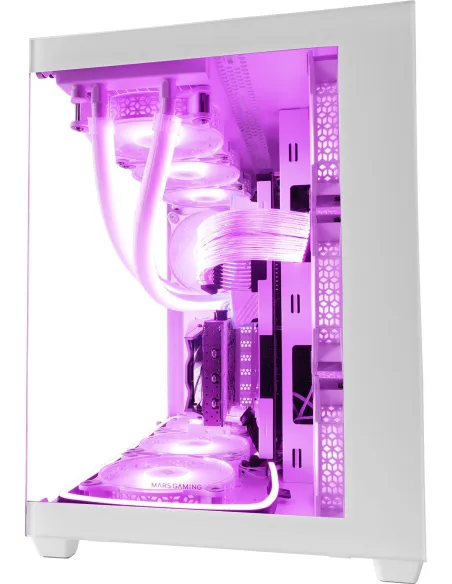 Mars Gaming MCV4 XXL Premium E-ATX Cristal Templado Edición Blanca