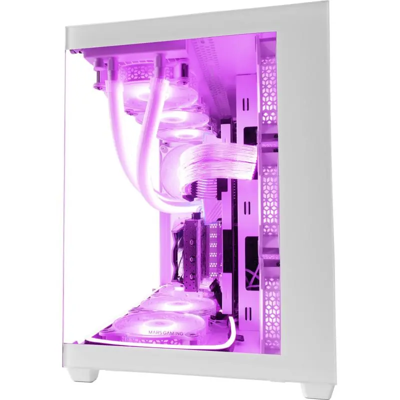 Mars Gaming MCV4 XXL Premium E-ATX Cristal Templado Edición Blanca