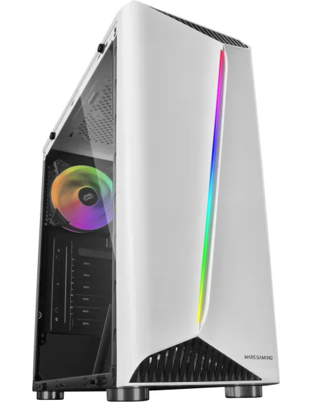 Mars Gaming MCX ATX Cristal Templado USB 3.0 RGB Blanca