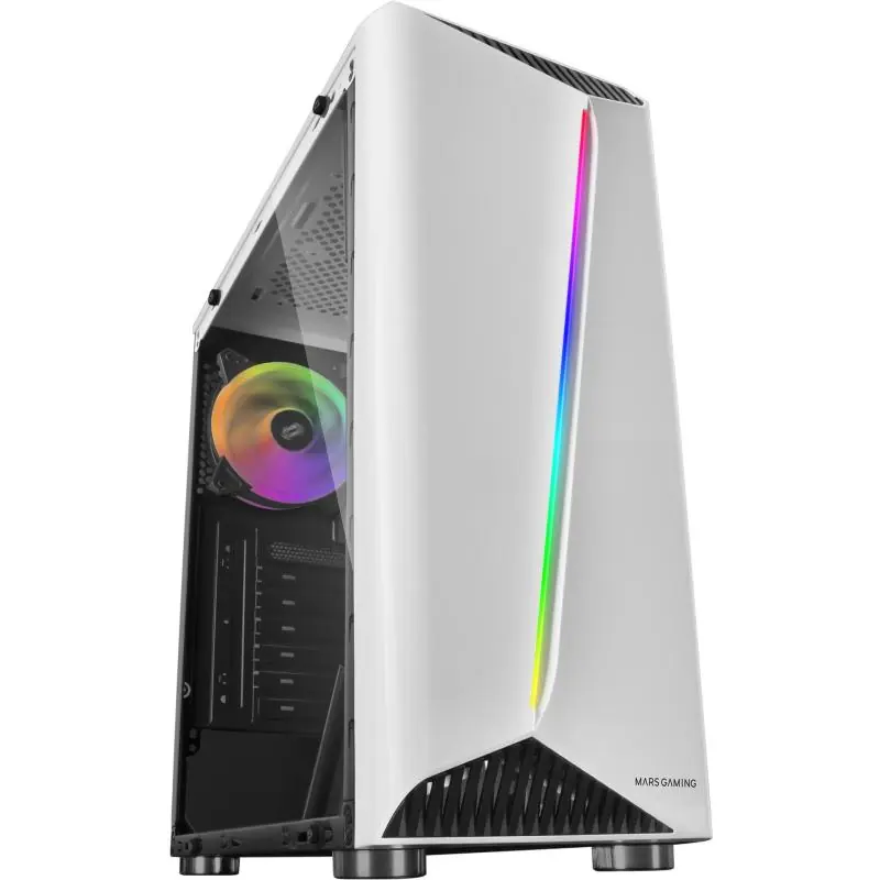 Mars Gaming MCX ATX Cristal Templado USB 3.0 RGB Blanca