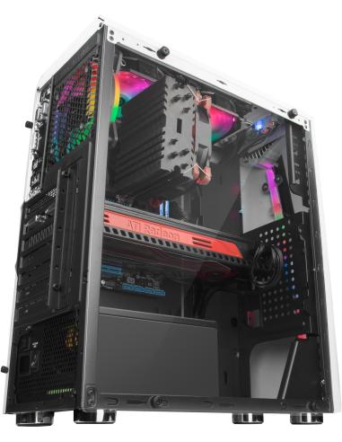 Mars Gaming MCX ATX Cristal Templado USB 3.0 RGB Blanca