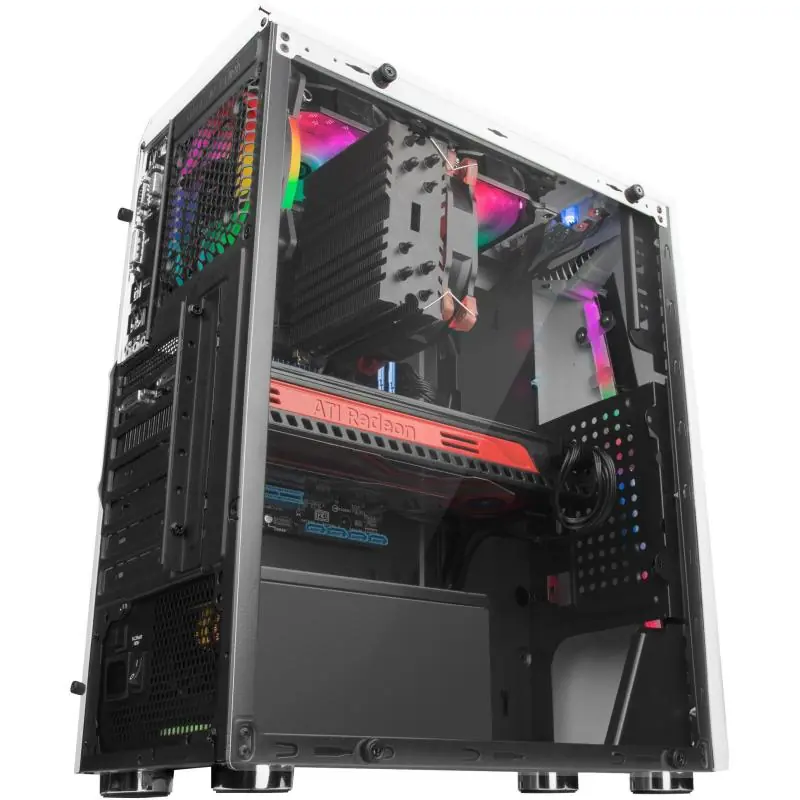 Mars Gaming MCX ATX Cristal Templado USB 3.0 RGB Blanca