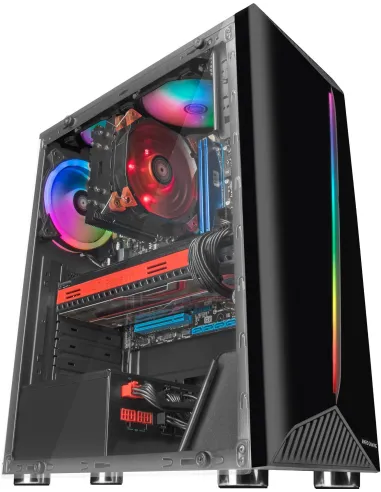 Mars Gaming MCX ATX Cristal Templado USB 3.0 RGB Negra