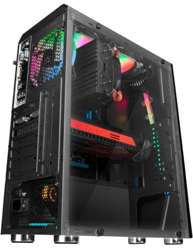 Mars Gaming MCX ATX Cristal Templado USB 3.0 RGB Negra